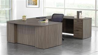 U Shaped Desks WFB Designs 72in x 112in Double Pedestal Bow Front U-Desk