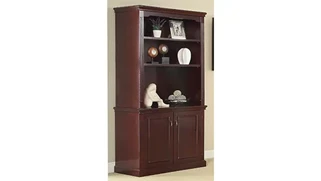 Tall Storage Cabinets WFB Designs 2 Door Wood Veneer Storage Cabinet with Hutch Unit