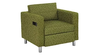Club & Lounge Chairs WFB Designs Arm Chair in Premium Fabrics with Power Charging Outlets