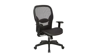 Ergonomic Task Chairs WFB Designs Professional Deluxe Mesh Seat and Back with Adjustable Flip Arms - Nylon Plastic Base