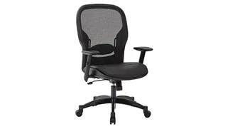 Ergonomic Task Chairs WFB Designs Mesh Back and Bonded Leather Seat Office Chair