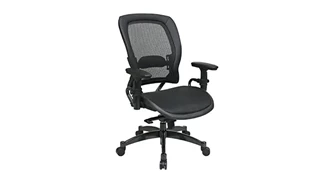Ergonomic Task Chairs WFB Designs Mid Back Leather Trimmed Back All Mesh Office Chair