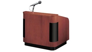 Lecterns Oklahoma Sound Veneer Contemporary Table Lectern With Sound and Base