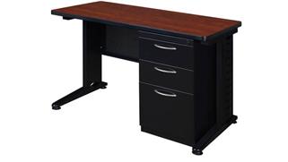 Computer Desks Regency Furniture 48in x 24in Teachers Desk with Single Pedestal