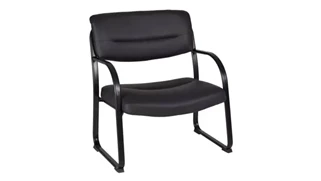 Lobby & Guest Chairs - Metal Regency Furniture Crusoe Big & Tall Side Chair- Black