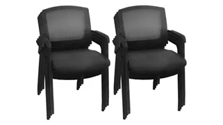 Stackable Meeting Chairs Regency Furniture Office Mesh Side/Training Room Chair - 8 Pack