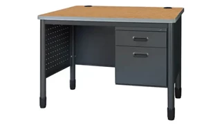 Steel & Metal Desks Regency Furniture 48in Single Pedestal Desk