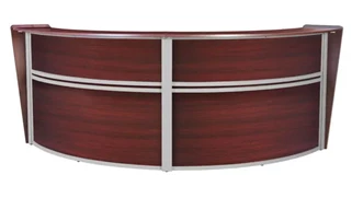 Reception Desks - U Shaped Regency Furniture Double-Unit Reception Curved Desk Workstation