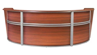 Reception Desks - U Shaped Regency Furniture Triple-Unit Reception Curved Desk Workstation