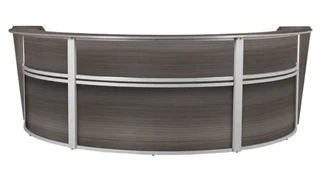 Reception Desks - U Shaped Regency Furniture Triple-Unit Reception Curved Desk Workstation