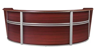 Reception Desks - U Shaped Regency Furniture Triple-Unit Reception Curved Desk Workstation