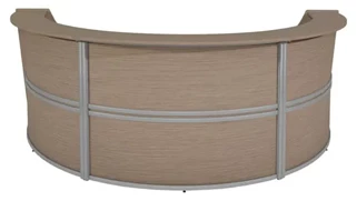 Reception Desks - U Shaped Regency Furniture Triple-Unit Reception Curved Desk Workstation