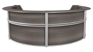Reception Desks - U Shaped Regency Furniture Four-Unit Reception Curved Desk Workstation