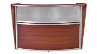 Reception Desks - U Shaped Regency Furniture Plexi Single-Unit Reception Curved Desk Workstation 72in W x 32in D