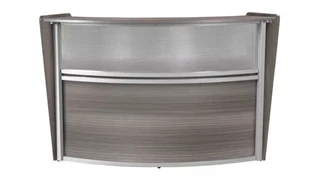 Reception Desks - U Shaped Regency Furniture Plexi Single-Unit Reception Curved Desk Workstation 72in W x 32in D