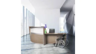Reception Stand-Alone Desk Regency Furniture ADA Compliant Reception Station