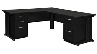 L Shaped Desks Regency Furniture 66in x 78in L-Shaped Desk with Double Pedestals