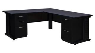 L Shaped Desks Regency Furniture 72in x 78in L-Shaped Desk with Double Pedestals