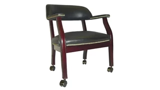 Lobby & Guest Chairs - Wood Regency Furniture Ivy League Captains Chair with Casters