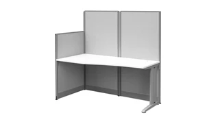 Cubicles Regency Furniture Straight Cubicle Workstation 65in W x 33in D with Privacy Panels