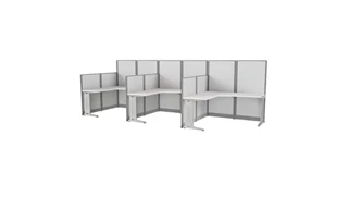 Cubicles Regency Furniture 3 Person L-Shaped Cubicle Workstation 193in W x 65in D
