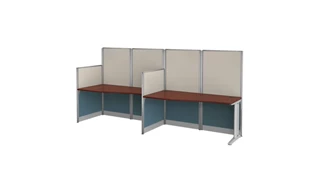 Cubicles Regency Furniture 2 Person In-Line Cubicle Workstation 129in W x 33in D