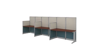 Cubicles Regency Furniture 3 Person In-Line Cubicle Workstation 193in W x 33in D