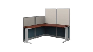 Cubicles Regency Furniture L-Shaped Cubicle Workstation 65in W x 65in D with Privacy Panels