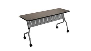 Training Tables Safco Office Furniture 66in x 30in Rectangular Flip Table with Dual Grommets