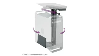 Computer Carts Safco Office Furniture Ergo-Comfort® Swivel Mount CPU Holder