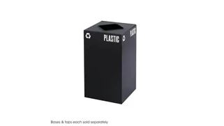 Trash Cans & Waste Receptacles Safco Office Furniture Public Square® 25-Gallon Receptacle for Plastic/Waste