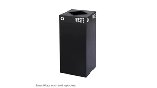 Trash Cans & Waste Receptacles Safco Office Furniture Public Square® 31-Gallon Recycling Can Base