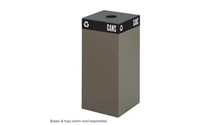 Trash Cans & Waste Receptacles Safco Office Furniture Public Square® 31-Gallon Recycling Can Base