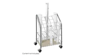 Media Cabinets Safco Office Furniture Tubular Steel Wire Roll File, 20 Compartment