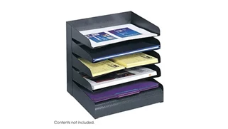 Desktop Organizers Safco Office Furniture Steel Desk Tray Sorter 5 Shelf
