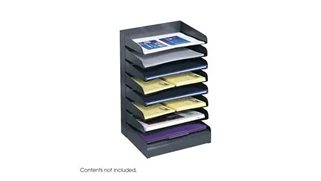 Desktop Organizers Safco Office Furniture Steel Desk Tray Sorter 8 Shelf