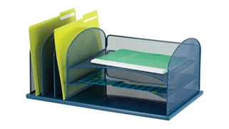 Desktop Organizers Safco Office Furniture Onyx™ 3 Horizontal/3 Upright Sections