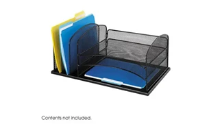 Desktop Organizers Safco Office Furniture Onyx™ 3 Horizontal/3 Upright Sections
