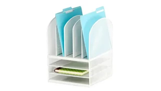 Desktop Organizers Safco Office Furniture Onyx™ Mesh Desk Organizer 3 Horizontal 5 Upright