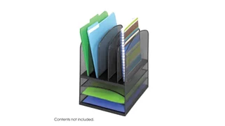 Desktop Organizers Safco Office Furniture Onyx™ Mesh Desk Organizer 3 Horizontal 5 Upright