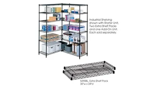 Shelving Safco Office Furniture in Dustrial Extra Shelf Pack, 24in x 36in (Qty. 2)