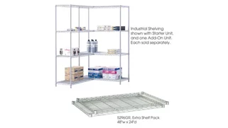 Shelving Safco Office Furniture in Dustrial Extra Shelf Pack, 48in x 24in (Qty. 2)