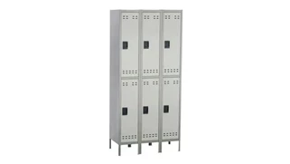 Employee Lockers Safco Office Furniture Bank of 3 Double Tier Lockers