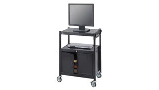 Projector Carts Safco Office Furniture Steel Adjustable AV Cart With Cabinet
