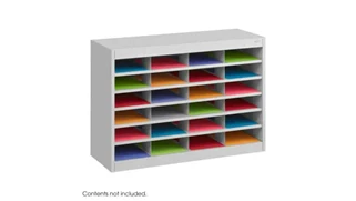 Mail Sorters Safco Office Furniture Steel 24 Compartment Letter Size Literature Organizer