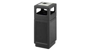 Trash Cans & Waste Receptacles Safco Office Furniture 15 Gallon Ash Urn/Side Open Waste Receptacle