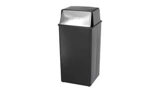 Trash Cans & Waste Receptacles Safco Office Furniture Push Top Receptacle