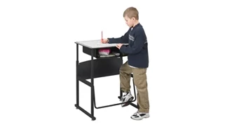 School Desk Safco Office Furniture Height Adjustable Student Desk with Book Box