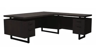 L Shaped Double Pedestal Desks Safco Office Furniture 72" x 78" L-Shaped Desk, BBB/BF Pedestals