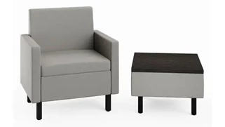 Club & Lounge Chairs Safco Office Furniture Lounge Chair with Side Table